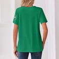 thumbnail image 5 of Evdexr 250th Anniversary Usa Shirts Woman V Neck Short Sleeve Independence Day Shirts American Flag Red Blue and White Independence Day Shirt Striped T Shirts Green L, 5 of 5