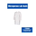 thumbnail image 2 of White 50G Mircoporous lab coat. 4 snaps, elastic wrists, no pocket, Choose Your Size & Pack, 2 of 4