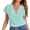 A-Green99, variant on Women Chiffon Blouse Summer Casual Shirts Tops Split V Neck Loose Tunic Short Sleeve Ladies Dressy Shirts Tops