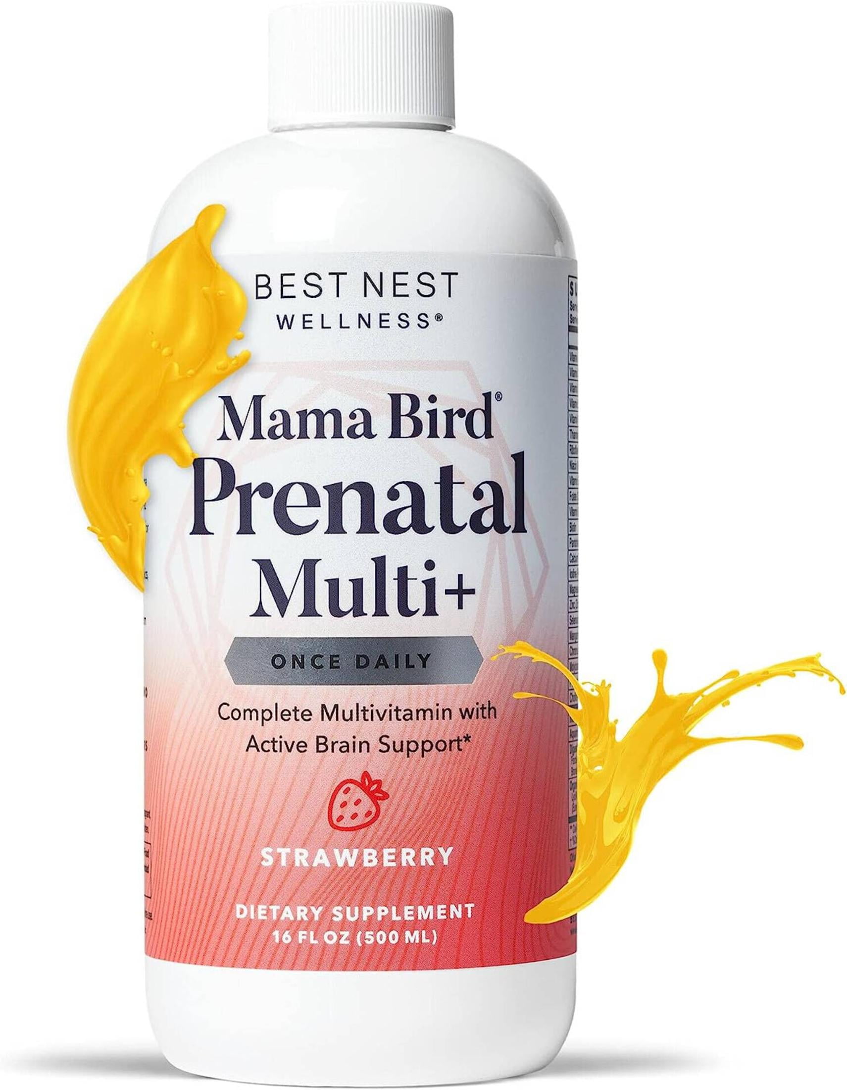 Best Nest Wellness Mama Bird Prenatal Liquid Multi+ Vitamins, Folic