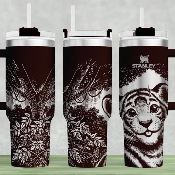 Tiger Tumbler , Engraved for Stanley 40oz