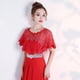 thumbnail image 3 of Chal de encaje de verano versátil chaleco corto fino vestido de dama de honor hombro hilo exterior falda a juego blusa para mujer, 3 of 6