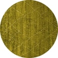 thumbnail image 1 of Ahgly Company Indoor Round Oriental Yellow Industrial Area Rugs, 8' Round, 1 of 4