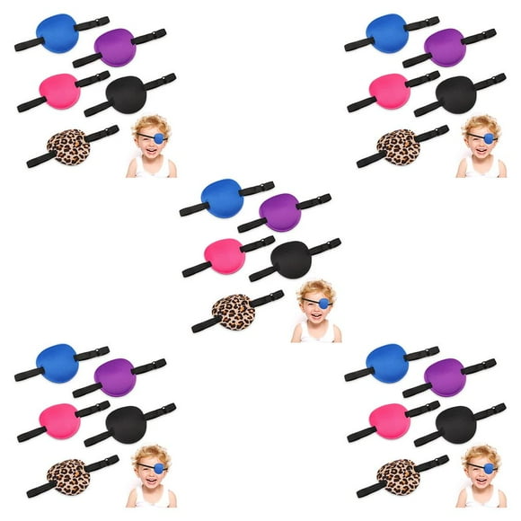 Minnieouse 5Pcs Concave Eye Patch Washable Adjustable Photography Funny Kids Cosplay Adults Props Toys Make Up Eyeshades Accessories Type2