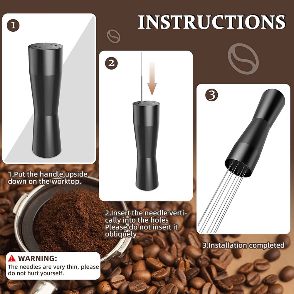 XDENGP WDT Espresso Coffee Stirrer Needle Distribution Tool, Barista Weiss  Distribution Tool Accessories Set, OCD Espresso Distributor Whisk Tamper