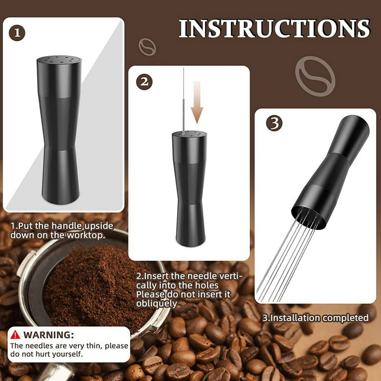 Koffeeista WDT Espresso Distribution Tool - Must-Have Barista Tools with  5x0.35 Stainless Steel Needles - Easy Open/Close, Portable & Stylish  Espresso