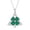 E, variant on St. Patrick's Day Gifts for Women, Sterling Silver Four-leaf Clover Pendant Necklace ST Patricks Day Irish Four Leaf Clover