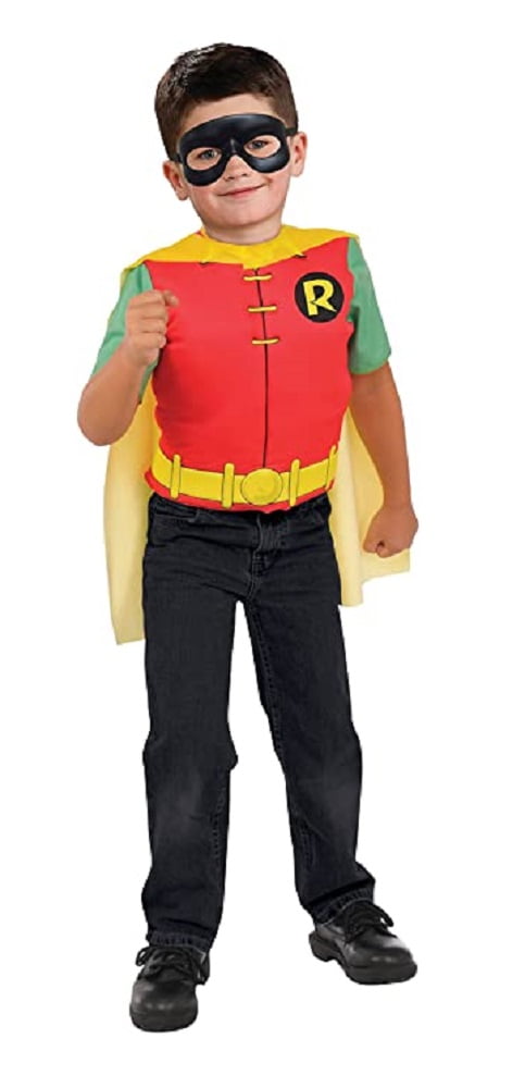 Robin DC Super Heroes Superhero Fancy Dress Up Halloween Deluxe Child Costume 