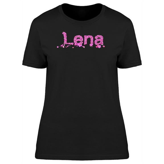 Lena Cute Pink Heart Name Tee Women's -Image by Shutterstock