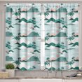 thumbnail image 2 of Ambesonne Hawaii Valance & Curtain, Paper Cut Style Beach Art, 55"x24", Teal Blush, 2 of 7