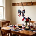 thumbnail image 5 of Solid Wood Front Door Welcome Sign Star Wreath Round Patriotic Decor for Independence Day Rustic Home Decorations Wooden Door Hanging Pendant with Rope for Wall Entryway Display, 5 of 6