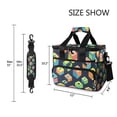 thumbnail image 3 of FORMRS Insulated Cooler Bag 24 Cans Capacity Soft Leakproof Lunch Box with Side Pockets, Green Cubes, 3 of 7