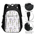 thumbnail image 3 of Daiia Lavender Flowers Pattern USB Charging Backpack for Men and Women, Anti-Theft Backpack,Travel Backpack,School Backpack,College Backpack,Laptop Backpack, 3 of 7