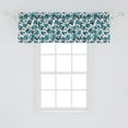 thumbnail image 2 of Ambesonne Butterflies Window Valance, Striped Spring Insect, 54" X 18", Sky Blue Black White, 2 of 3
