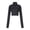 Grey, variant on OSOLU Women Solid Color Personality Street High Neck Spring New Long Sleeve Tops T-Shirt Tee Birthday Dailywear