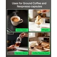 thumbnail image 4 of Open Box HBN 3-in-1 Coffee Maker, Multi Coffee Maker Single Serve for Nespresso Capsule & K-Cup Pods & Ground Coffee, 19Bar One-Touch Brewing Espresso Machine, 20oz Removable Water Tank, 1450W Fast Heat, 4 of 8