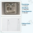 thumbnail image 5 of Ozark River Manufacturing, Advantage S1D, Portable Hand Wash Station, 110V, White Laminate Cabinet-Stainless Countertop, Hot Water Hand Washing Station with Countertop & Storage Space, 5 of 9