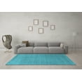 thumbnail image 3 of Ahgly Company Indoor Square Oriental Light Blue Industrial Area Rugs, 6' Square, 3 of 4