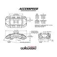 thumbnail image 2 of Wilwood 120-17180 Brake Caliper, AV6R-Left Hand, Gray Ano, 1.62/1.38/1.38" Pistons, 1.30" Disc, 2 of 2