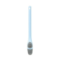 PureCasa Household Toilet Brushes for Home Bathroom, Toilet Brush Cleaner No Dead Corner with Long Handle & Soft Bristle, Compact Durable Cleaning Brushes Tools, 1PC, Sky Blue, 15.5"x1.8"x1.2"