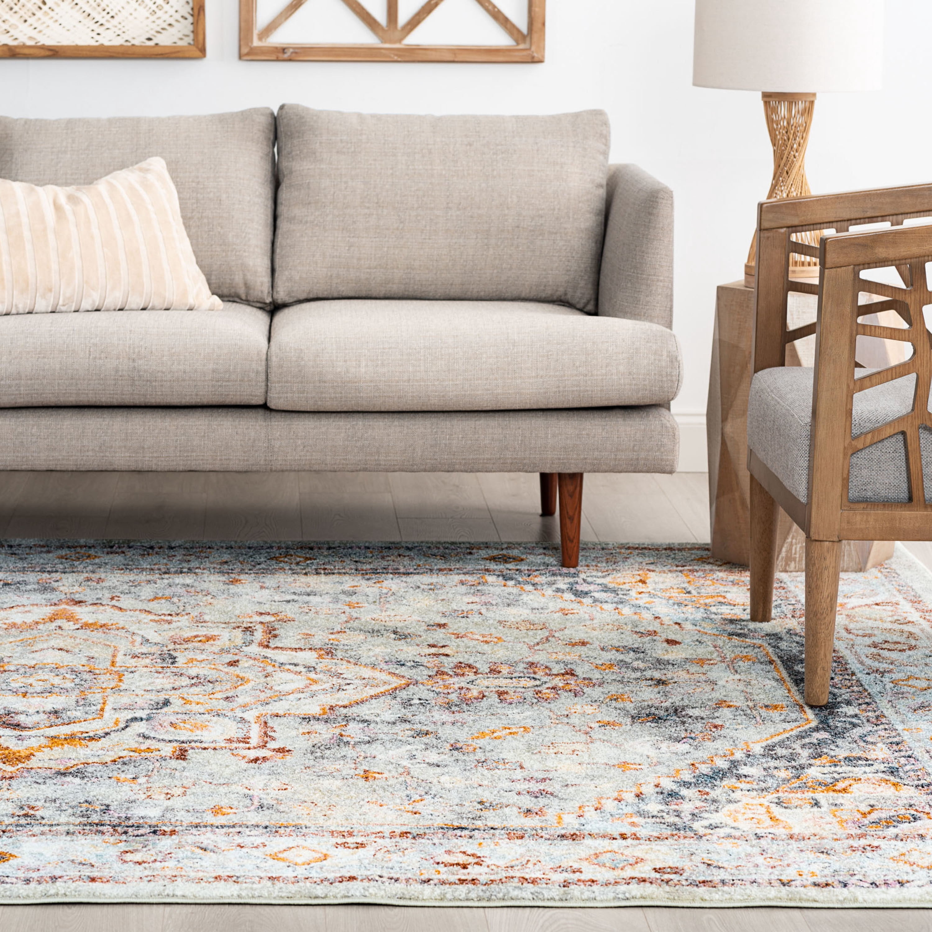 5x8 Traditional Gray Area Rugs for Living Room | Bedroom Rug | Dining Room Rug | Indoor Entry or Entryway Rug | Kitchen Rug | Alfombras para Salas 5'3'' x 7'3''