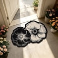 thumbnail image 3 of Floral Diatomaceous Earth Bath Mat, Quick Dry Bathroom Rug, 16 x 24 Inch French Floral Floor Mat for Shower Sink Vanity and Entryway, Absorbent Layered Surface with Scalloped Outline, 3 of 8