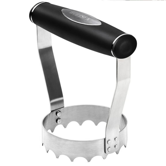 HULISEN 3 inch Cutlery Serrated Food Chopper with Grip Handle