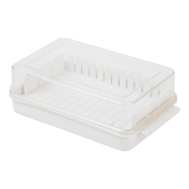 Recipiente desmontable para cortar mantequilla, queso y conservar la frescura.