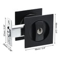 thumbnail image 2 of Uxcell Pocket Door Lock Square Contemporary Entry Privacy Sliding Door Lock, Matte Black, 2 of 6
