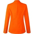 thumbnail image 6 of Fall Blazers for Women 2025, Yigetop Spring and Autumn New Solid Color Fashion Leisure Suit Short Coat Woman Blazers for Women orange XL, 6 of 7