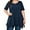 Navy Blue, variant on Plus Size Clothing for Women Tunic Tops Short Sleeve Navy Blue 3X Summer Blouse Swing Tee Crewneck Clothes Flowy Shirt for Leggings