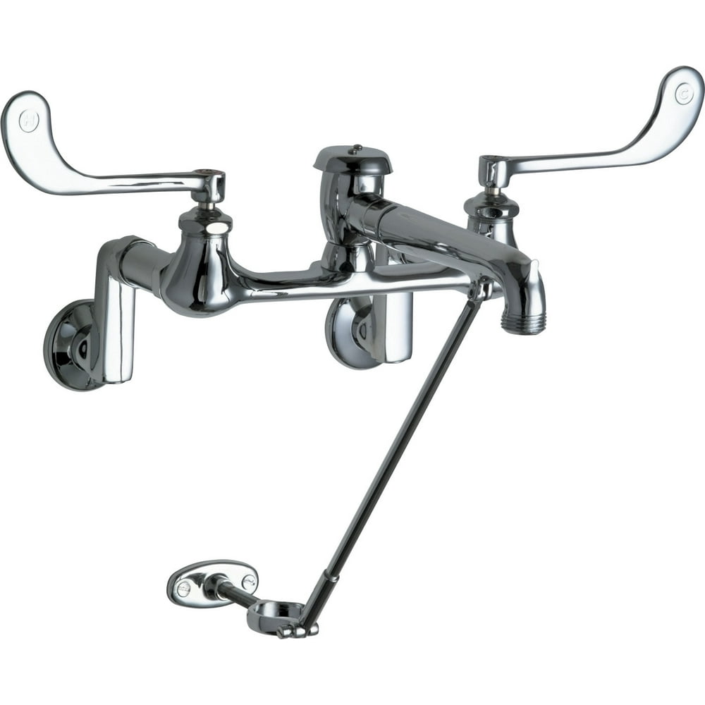 Chicago Faucets 814-Vb Wall Mounted Utility Faucet - Chrome - Walmart