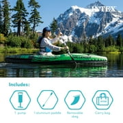 Intex Challenger K1 1 Person Inflatable Sporty Kayak w/Oars & Pump (2 Pack)