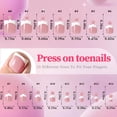 thumbnail image 4 of RAGUPEL Toe Nail Press Ons-150Pcs Press on Toenails for Women,French Tip Toe Press on Nails Fake Toe Nail Tips Square Fake Toenails in 15 Sizes Full Cover Acrylic Toenail with Adhesive Tabs, 4 of 8