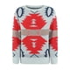 thumbnail image 2 of Suéter de Larga con Cuello Redondo para Mujer, Moda Otoño-Invierno, Jersey de Jacquard con Contraste de Colores, Suéter Navideño Gris S, 2 of 5
