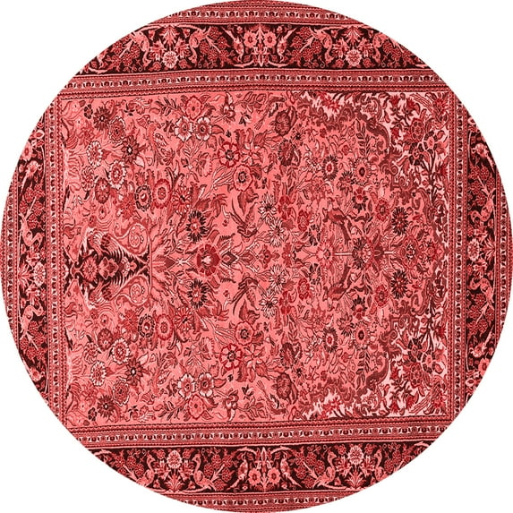 Ahgly Company Indoor Round Persian Red Traditional Area Rugs, 7' Round