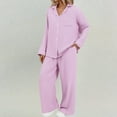 thumbnail image 2 of MEICHEN Pajamas Set for Women Womens Fuzzy Pajama Sets Warm Cozy Winter Sets Fleece Set Loose Comfy Ladies Plush Sleepwear Womens Sleepwear, 2 of 4