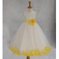 thumbnail image 3 of Ekidsbridal Satin Ivory Sunbeam Tulle Rose Petal Flower Girl Dress Christmas Party Bridesmaid Holiday Wedding Pageant Birthday 302T 2, 3 of 3