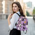 thumbnail image 6 of FORMRS Mini Backpack Purse for Women Travel Daypack Casual Shoulder Bag, Purple Halloween Pattern, 6 of 7