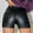 Black, variant on uublik Faux Leather Shorts for Women Super Soft Lounge Shorts Black