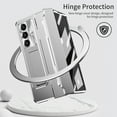 thumbnail image 2 of Case for Samsung Galaxy Z Fold 7, Anti-Scratch Shockproof Glossy PC Ultra Slim Hinge Protection Wireless Charging with Screen Protector Phone Cover for Samsung Galaxy Z Fold 7 - Silver, 2 of 7