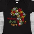 thumbnail image 4 of Inktastic Black History Month History Starts Here African Fabric Print Boys or Girls Baby Bodysuit, 4 of 5