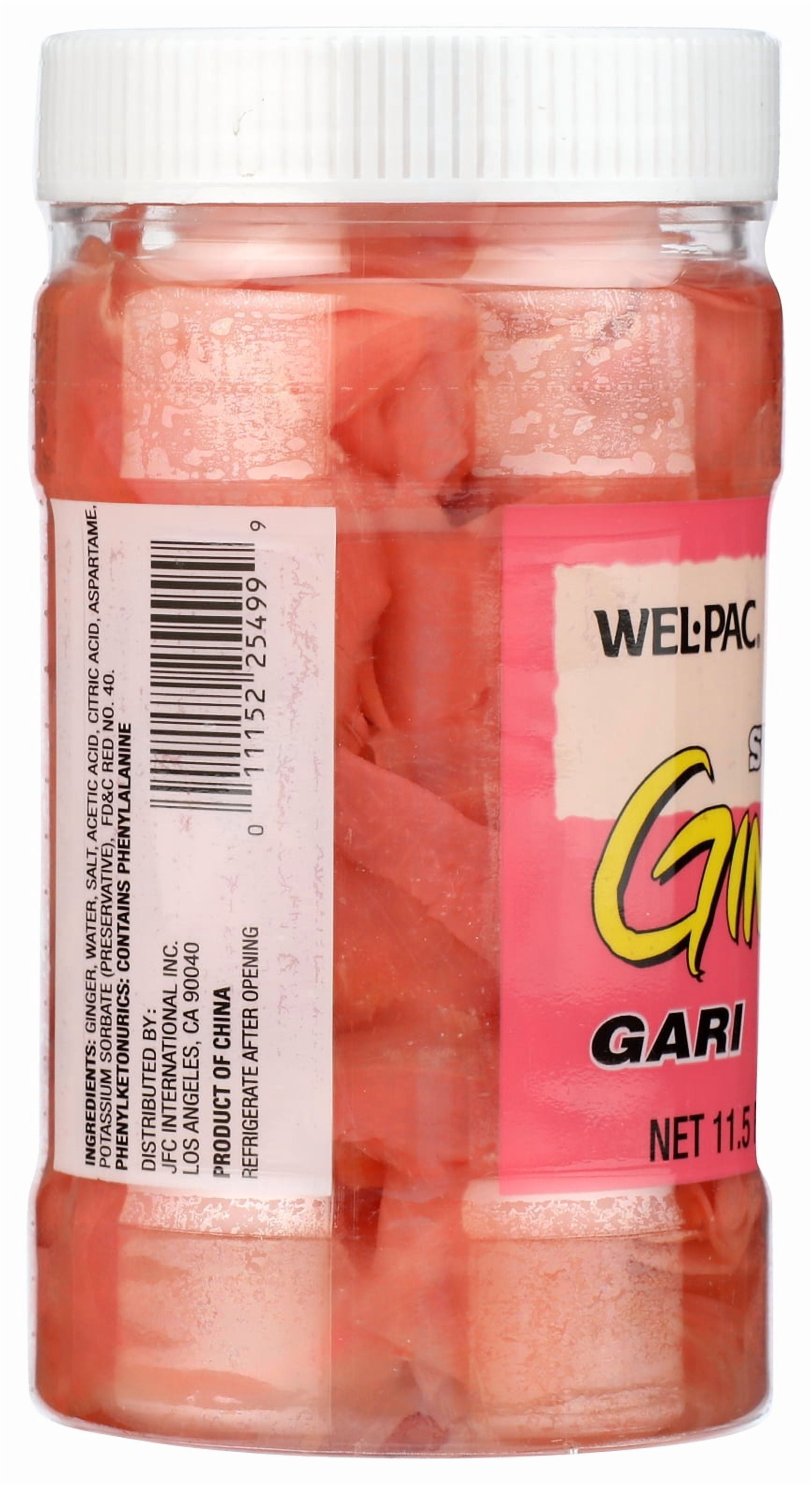 (3 pack) Wel-Pac Brand Sushi Ginger, 11.5 fl oz Plastic Jar
