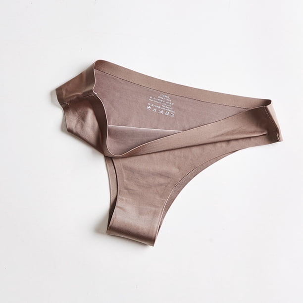Tanga De Lencería Sexy Para Mujer ZXYOUPING , Bragas Sin Costuras De Seda De Hielo , Ropa Interior De Estilo Americano De Baja Altura Deportiva Talla Grande M-XXL Gao Jiahui unisex