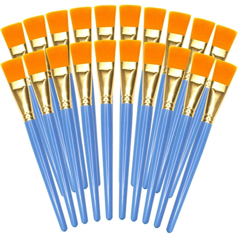 10 Pcs Paint Brushes for Acrylic Painting, 1 Inch Acrylic Paint Brushes  Nylon Paint Brushes Artist Painting Brushes Large Paint Brush Set for  Acrylic