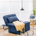thumbnail image 4 of Gymax 4 in 1 Multi-Function Sofa Bed Convertible Sleeper Folding Ottoman Blue, 4 of 10