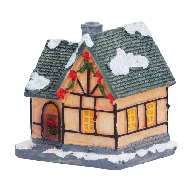 Casa De Resina Navideña, Pueblo Navideño Respetuoso Con El Medio Ambiente Hermoso Para Regalos De Navidad Anggrek Otros