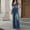 Blue, variant on Heisall Two Piece Sets for Women V Neck Sleeveless Tops and Wide Leg Pants with Pockets Casual Summer Outfits