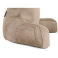 thumbnail image 6 of Husband Pillow Aspen Cowboy Taupe, Standard+ Reading Pillow Bed Rest Chair, Two-Sided Reversible Fabric, Large Lounge Cushion Adult Backrest with Arms, Comfy Back Support for Sit Sitting Up, Washable, 6 of 9