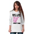 thumbnail image 2 of Animal Long Sleeve T-Shirts Tee For Women What I Look for In Guys Great Dane Dog Lady J, 2 of 2